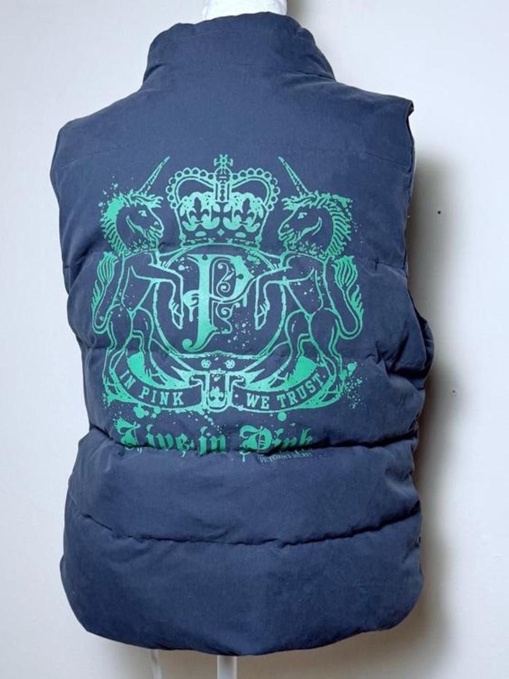 Vintage Victorias secret unicorn puffer vest